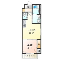 七道駅 徒歩6分 2階の物件間取画像